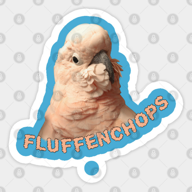 Moluccan Cockatoo Parrot Fluffenchops Sticker by Einstein Parrot