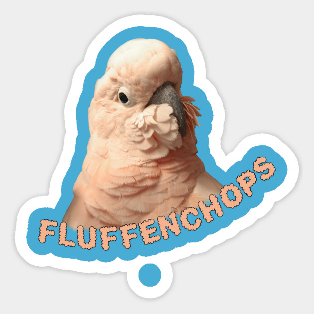 Moluccan Cockatoo Parrot Fluffenchops Magnet by Einstein Parrot