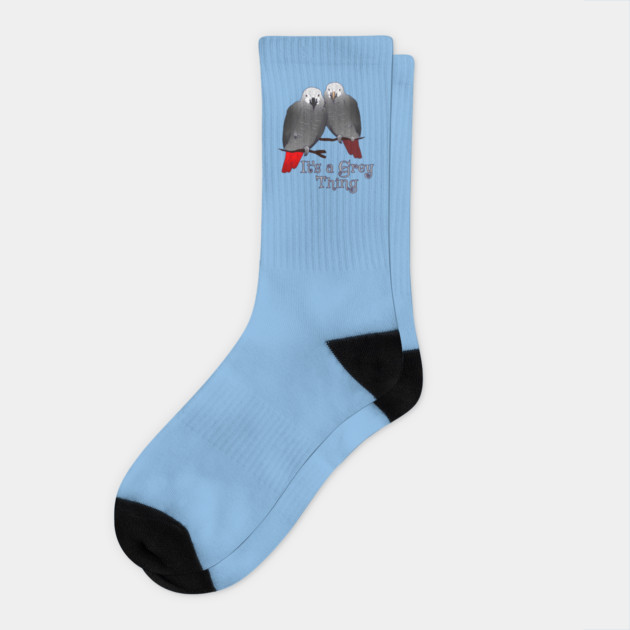 Congo and Timneh African Grey Parrot It's A Grey Thing Socks by Einstein Parrot