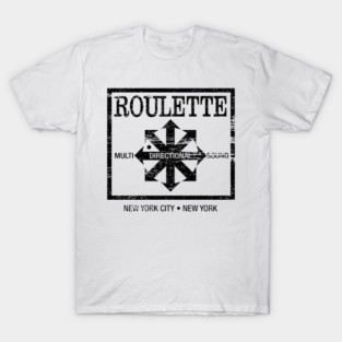 ROULETTE RECORDS T-SHIRT - Defunct Record Label - Grunge Version T-Shirt