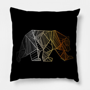 Geometric Bear Pride LGBTQ+ | BearlyBrand Pillow
