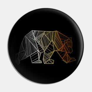 Geometric Bear Pride LGBTQ+ | BearlyBrand Pin