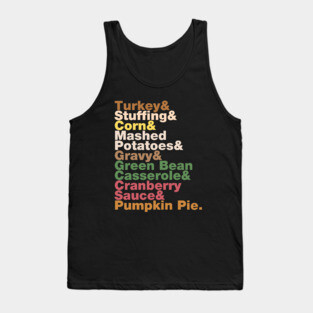 Thanksgiving Helvetica Turkey Dinner Helvetica Name List Tank Top