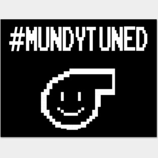 #MundyTuned Turbo White Logo Posters and Art