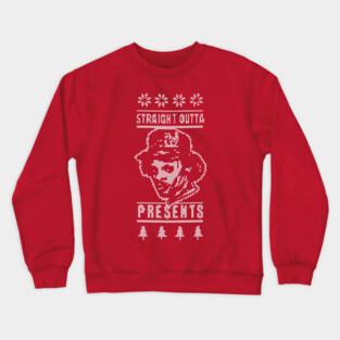 Gangsta Rapper Ugly Christmas Sweater - Straight Outta Presents Crewneck Sweatshirt