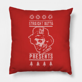 Gangsta Rapper Ugly Christmas Sweater - Straight Outta Presents Pillow