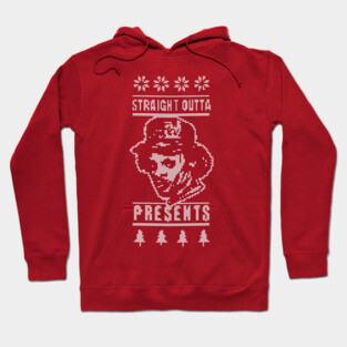 Gangsta Rapper Ugly Christmas Sweater - Straight Outta Presents Hoodie