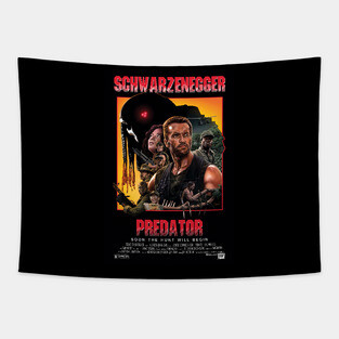 Predator Alternate Movie Poster Design Tapestry