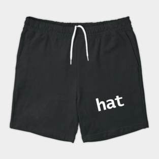Hat Minimal Typography White Text Shorts