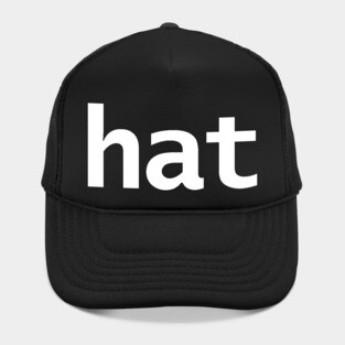 Hat Minimal Typography White Text Hat