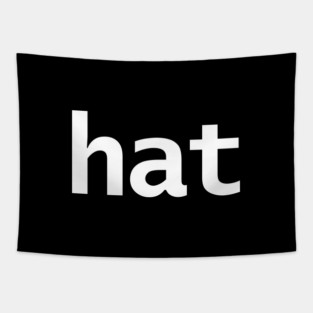 Hat Minimal Typography White Text Tapestry