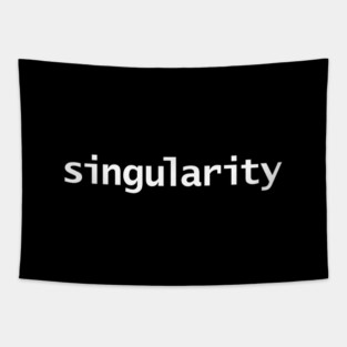 Singularity Minimal Star Typography White Text Tapestry