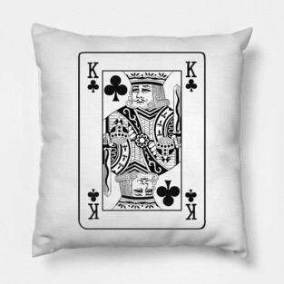 King of Clubs black version Pillow