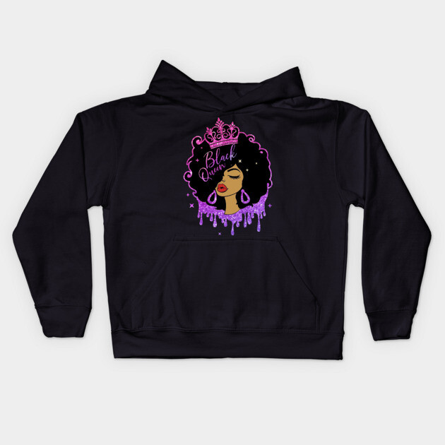 Black Queen, Black Girl Magic, Black Queen, Black Lives Matter Kids Hoodie by UrbanLifeApparel