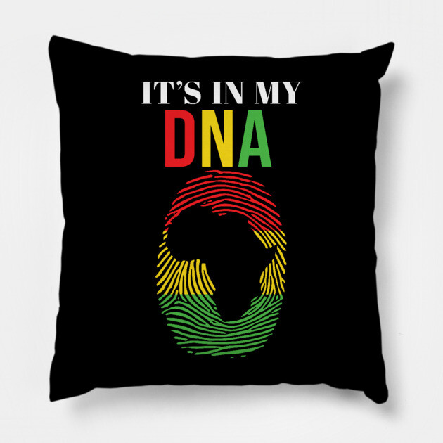 It's in my DNA, Black History, Fingerprint, African, Black Lives Matter Pillow by UrbanLifeApparel