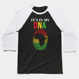 It's in my DNA, Black History, Fingerprint, African, Black Lives Matter Baseball T-Shirt