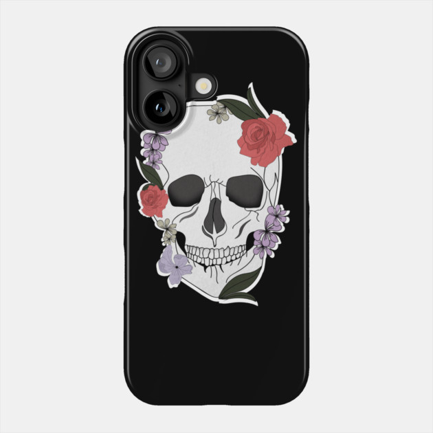 Skull floral Rose Vintage Day of the Dead Phone Case by logiamerch