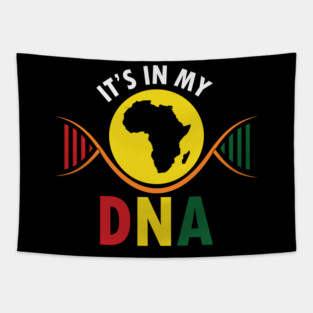 It's in my DNA, Black History, DNA, Fingerprint, African, Black Lives Matter Tapestry