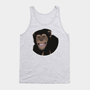 Funny Chimpanzee Smiling Jungle Tank Top