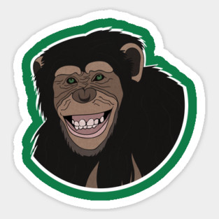 Funny Chimpanzee Smiling Jungle Sticker