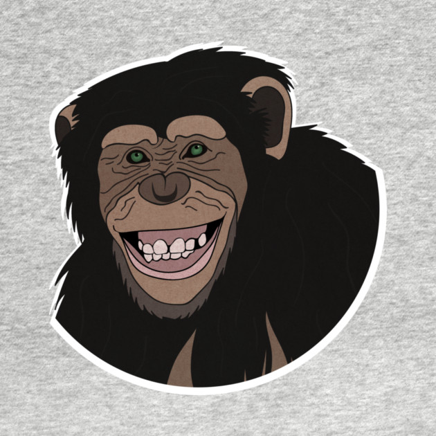 Funny Chimpanzee Smiling Jungle by logiamerch