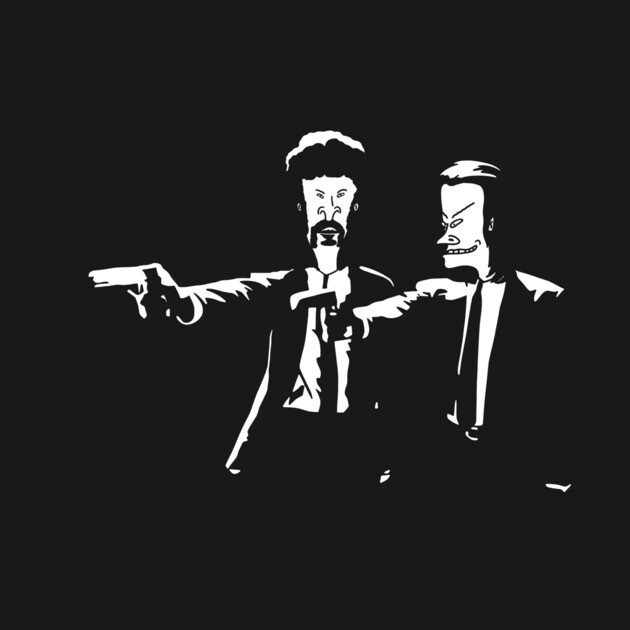 Beavis and Butthead Pulp Fiction by VintageTeeShirt