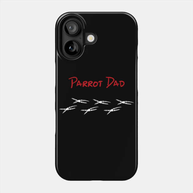Parrot Dad with Footprints Phone Case by Einstein Parrot