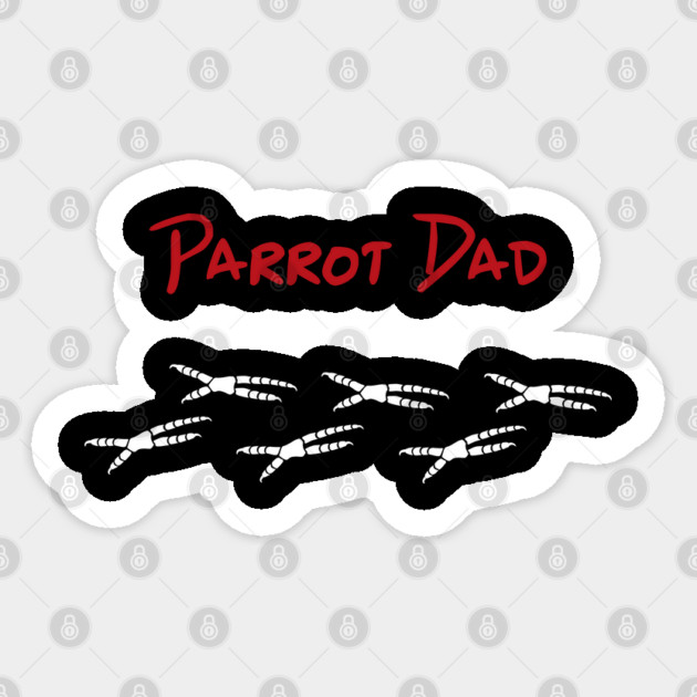 Parrot Dad with Footprints Sticker by Einstein Parrot