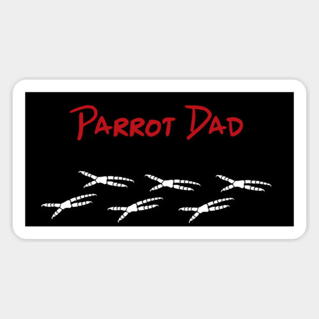 Parrot Dad with Footprints Magnet by Einstein Parrot