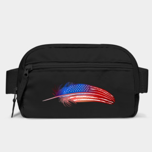 Native American Veteran Flag Day Feather for July 4th Bag