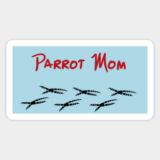 Parrot Mom with Footprints Magnet
