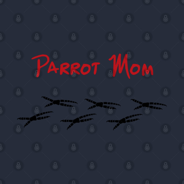 Parrot Mom with Footprints by Einstein Parrot