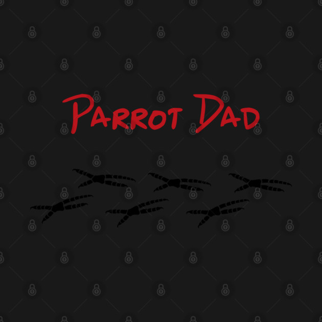 Parrot Dad with Footprints by Einstein Parrot