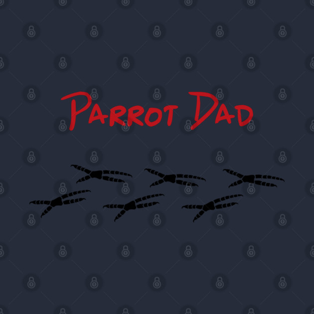 Parrot Dad with Footprints by Einstein Parrot
