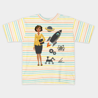 Black Women in STEM Solo Aerospace Engineer Kids T-Shirt