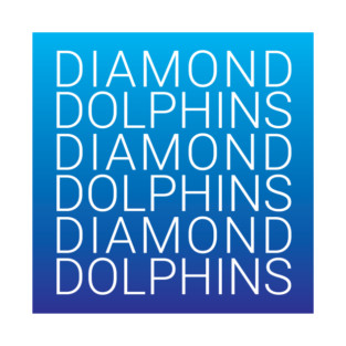 Diamond Dolphins on Gradient Blue T-Shirt