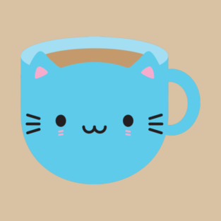 Kawaii Cat Cup of Tea T-Shirt
