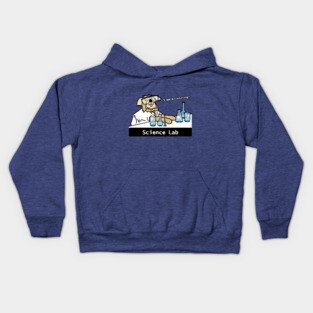 Puns Science Lab and Dog Kids Hoodie