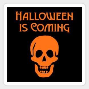 Halloween is Coming Orange Cheeky Witch® Magnet