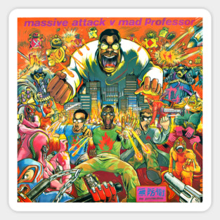 No Protection Massive Attack vs Mad Professor Sticker