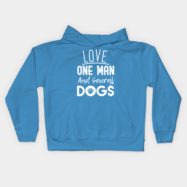 Dog Lover Woman Kids Hoodie by enrynz