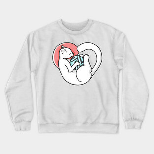 Sleeping Hearty Cat Crewneck Sweatshirt