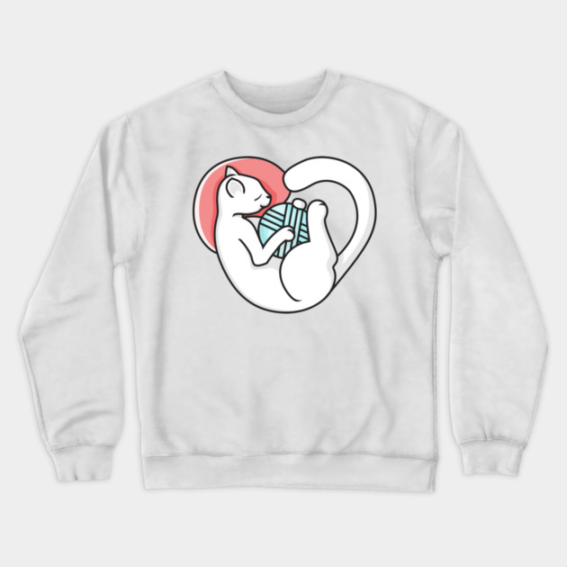 Sleeping Hearty Cat Crewneck Sweatshirt by enrynz