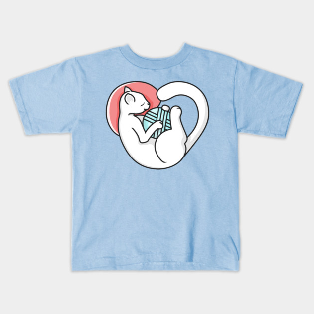 Sleeping Hearty Cat Kids T-Shirt by enrynz