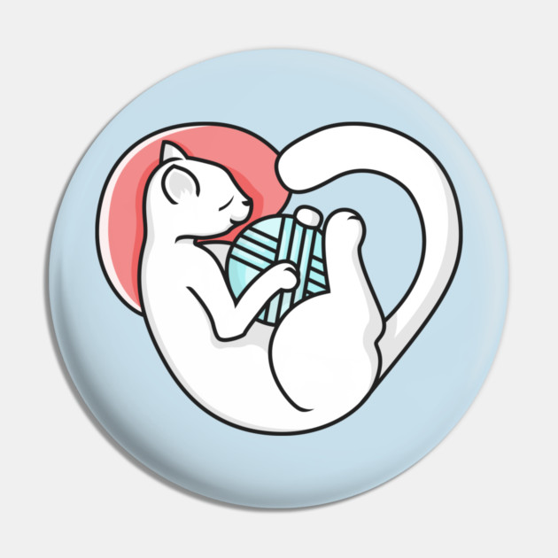 Sleeping Hearty Cat Pin by enrynz