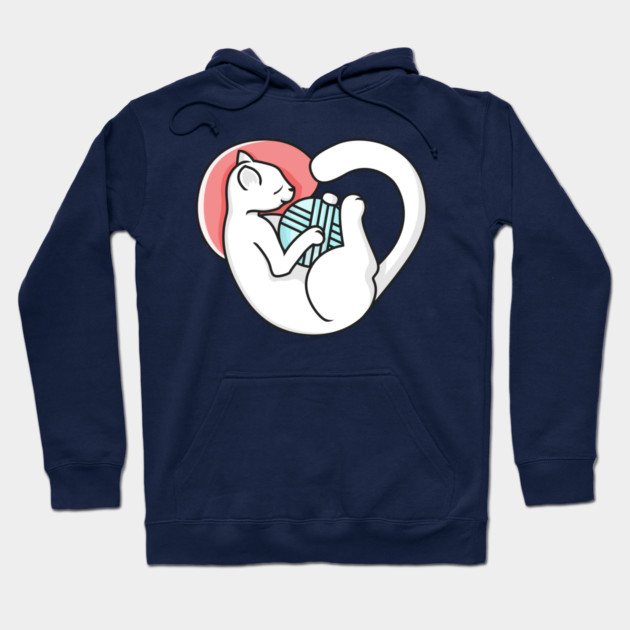 Sleeping Hearty Cat Hoodie by enrynz