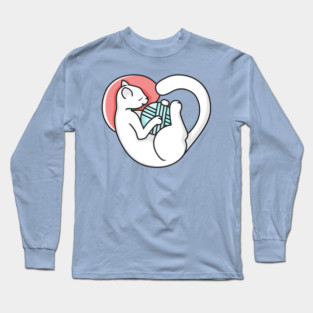 Sleeping Hearty Cat Long Sleeve T-Shirt