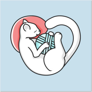 Sleeping Hearty Cat Posters and Art