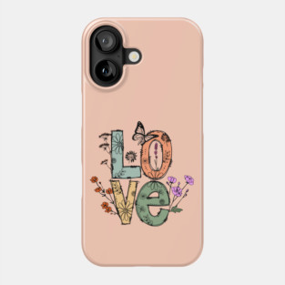 Love Floral Design Phone Case