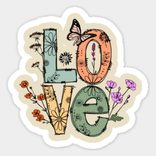 Love Floral Design Magnet